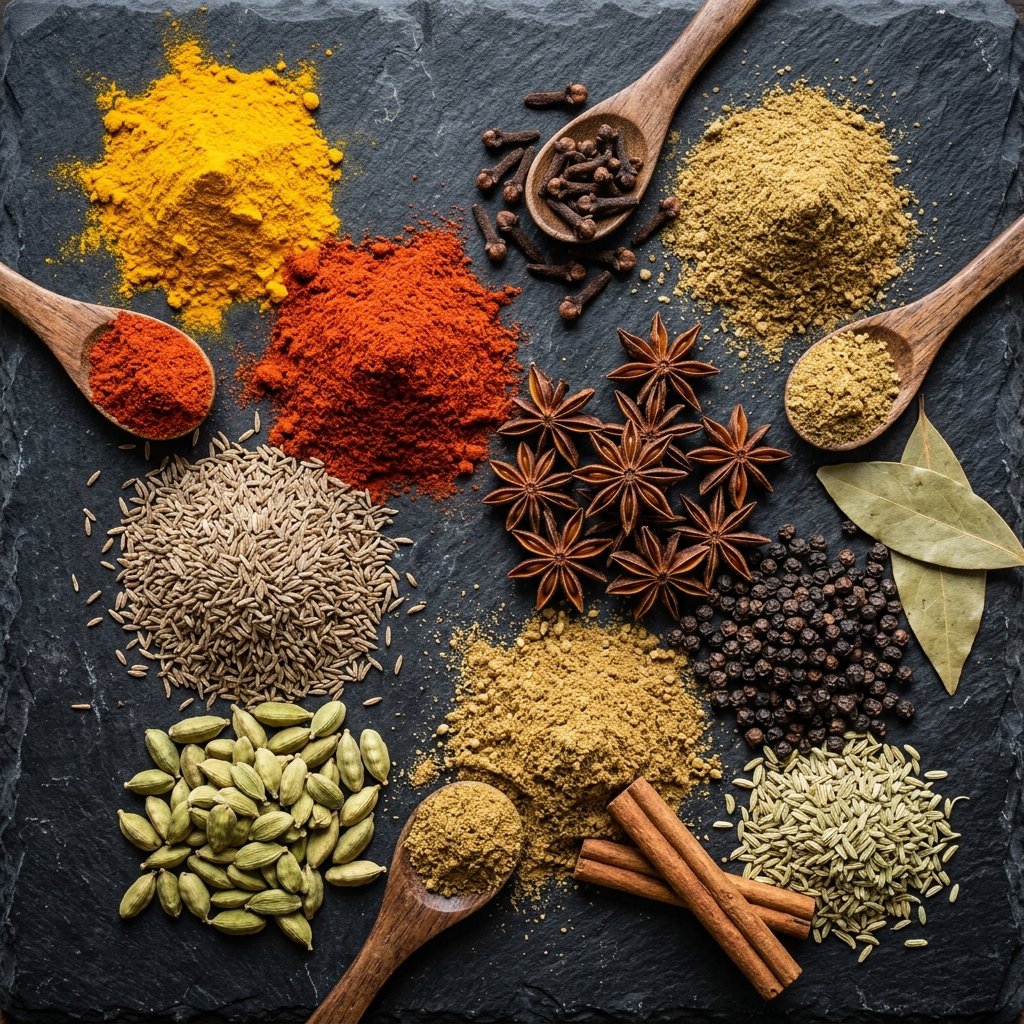 Chef preparing aromatic spices